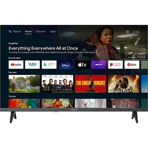 ტელევიზორი Tesla 32E635BHS 32” (81cm), Black/ frameless, 1366x768 (HD), DVB-T/T2/C/S/S2, Android 11  - Primestore.ge