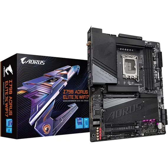 დედა დაფა Motherboard GIGABYTE Z790 A ELITE X WIFI7 s1700 Z790 4xDDR5 M.2 HDMI DP ATX  - Primestore.ge