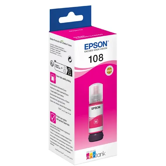 კარტრიჯის მელანი Epson 108 C13T09C34A, 7200P, Ink Cartridge, Magenta , 2 image - Primestore.ge