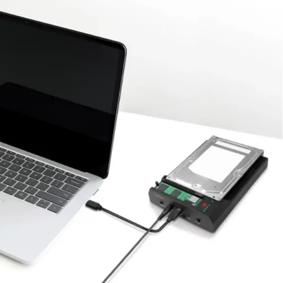მყარი დისკის დოქ სადგური Logilink QP0031 USB 3.2 Gen 2 Quickport 2-Bay for SATA HDD/SSD and M.2 NVMe SSD , 2 image - Primestore.ge