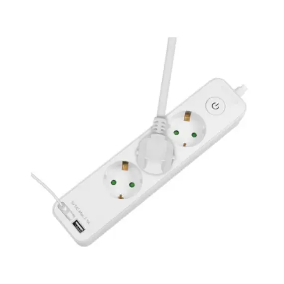 დენის დამაგრძელებელი Logilink LPS248U Socket Outlet 3-Way + Switch + 2xUSB-A 1.5m White , 2 image - Primestore.ge