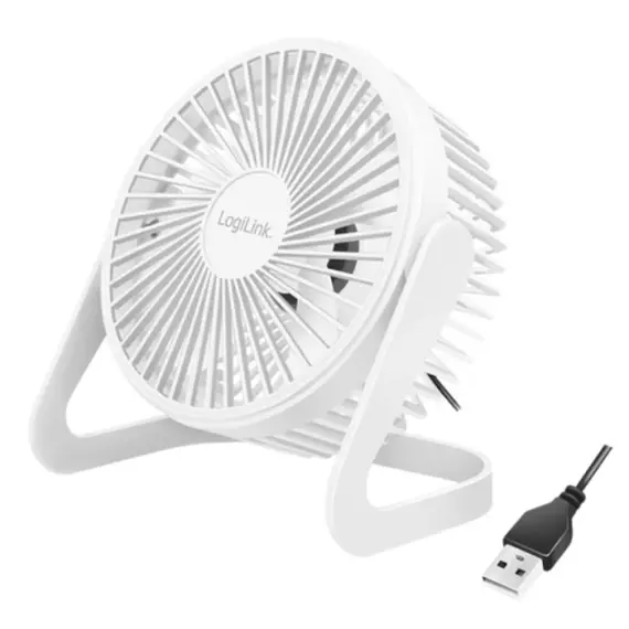 Fan Logilink UA0403 USB desk Fan 15.24cm 40dB White, 2 image