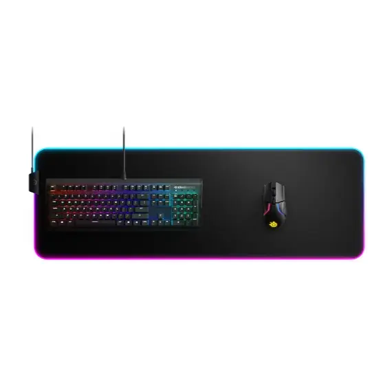 მაუსპადი SteelSeries Mouse Pad QcK Prism Cloth RGB M (900x300x4mm), black , 2 image - Primestore.ge