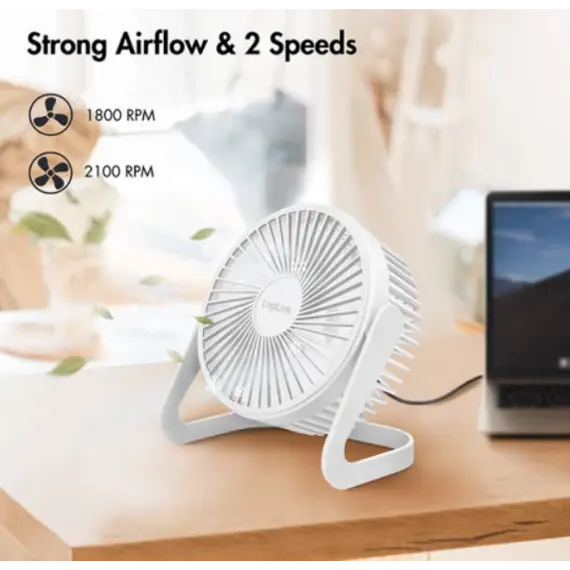 Fan Logilink UA0403 USB desk Fan 15.24cm 40dB White, 4 image