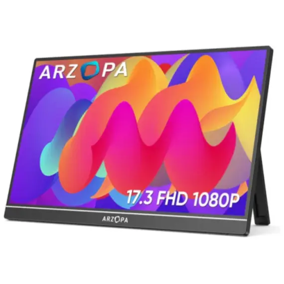 მონიტორი ARZOPA A1M 17.3" FHD Mini HDMI USB Type-C  - Primestore.ge
