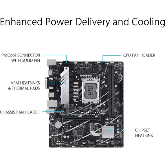 Motherboard ASUS PRIME B760M-K s1700 B760 2xDDR5 M.2 HDMI D-Sub mATX, 2 image