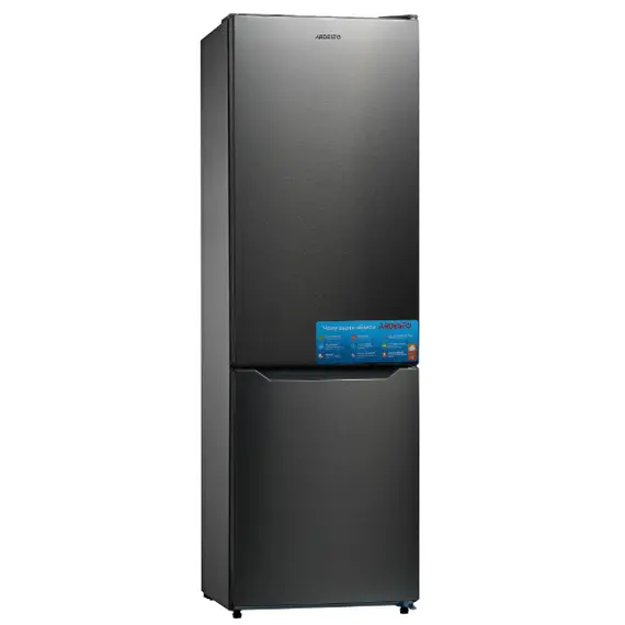 მაცივარი Ref ARDESTO with bottom freezer, 201.8x59.5x66, ref-256L, freez.-122L, 2doors, A+, NF, display ext, fresh zone, black , 2 image - Primestore.ge