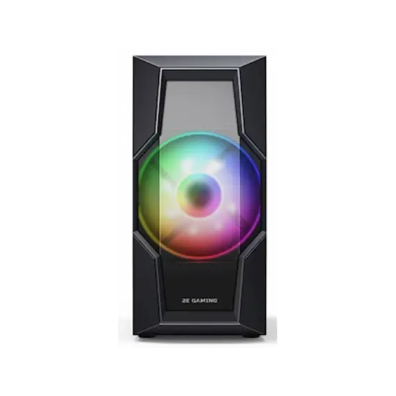 ქეისი 2E GAMING Computer case  TURBO (G2057B) , MidT, 2xUSB2.0,1xUSB3.0, 1x200+3x120ARGB,TG (side panel),without PSU,black - Primestore.ge