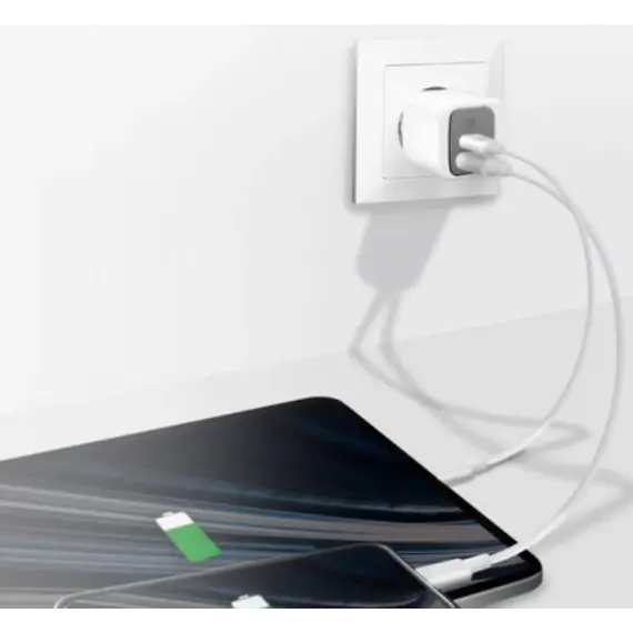 ადაპტერი Logilink PA0320SB Dual USB charger set 1x USB-C 1x USB-A 20 W white , 3 image - Primestore.ge