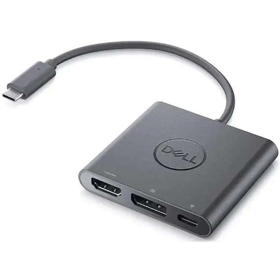USB adapter Dell 470-AEGY, USB-C Male to HDMI/DP, Adapter, Grey