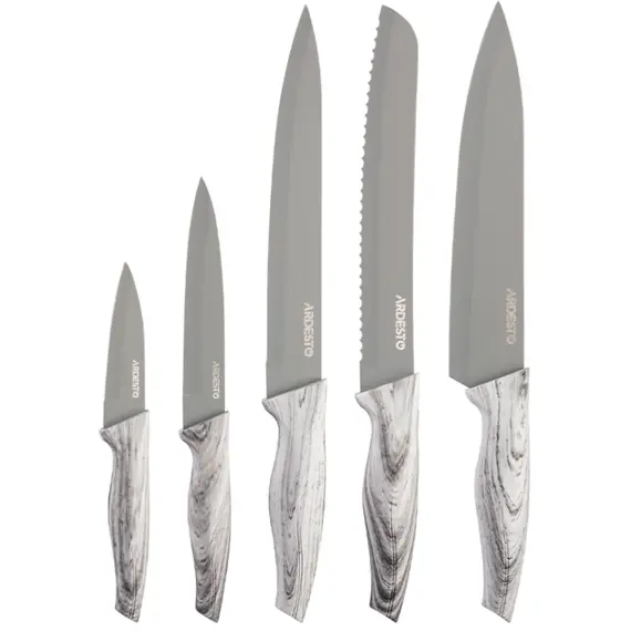დანების ნაკრები Ardesto Black Mars Knives Set 5 pcs, stainless steel, plastic  - Primestore.ge