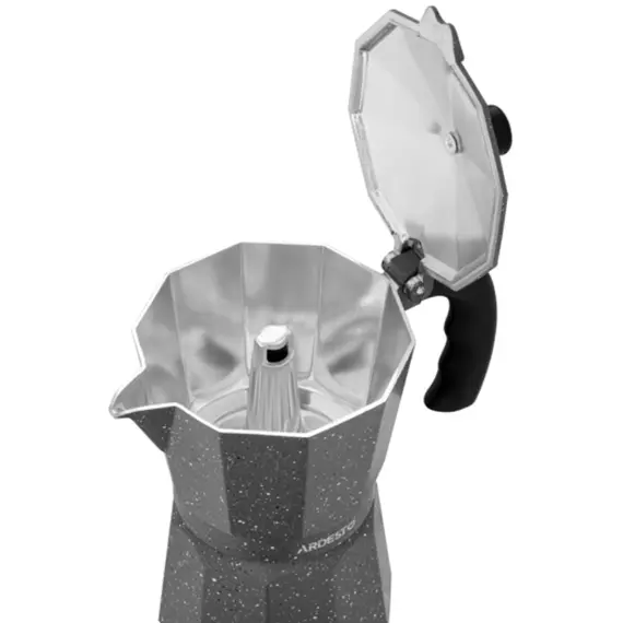 ყავის მადუღარა Ardesto Coffee Maker Gemini Molise, 6 cups, grey, aluminum , 4 image - Primestore.ge