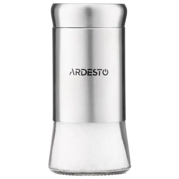 სამარილე და საპილპილე Ardesto Spices Shakers Set Gemini, 2 pcs, stainless steel, glass , 2 image - Primestore.ge