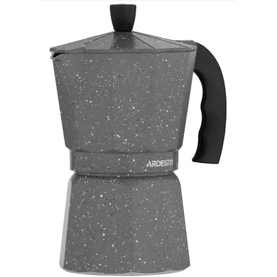 ყავის მადუღარა Ardesto Coffee Maker Gemini Molise, 9 cups, grey, aluminum , 2 image - Primestore.ge