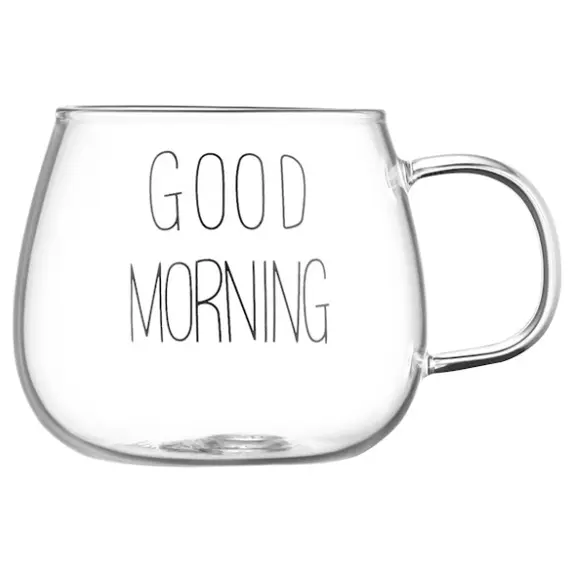Mug set Ardesto Borosilicate glass mug set Good Morning, 350 ml, 2 pcs, with handles