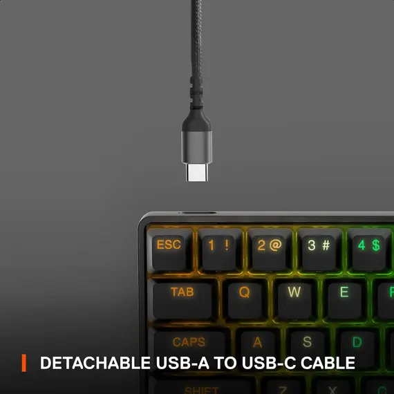 კლავიატურა SteelSeries Keyboard mechanical Apex Pro Mini 61key, HyperMagnetic Switch, USB-A/WL, EN, RGB, black , 3 image - Primestore.ge