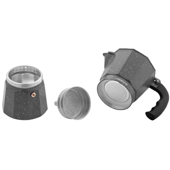 ყავის მადუღარა Ardesto Coffee Maker Gemini Molise, 6 cups, grey, aluminum , 5 image - Primestore.ge