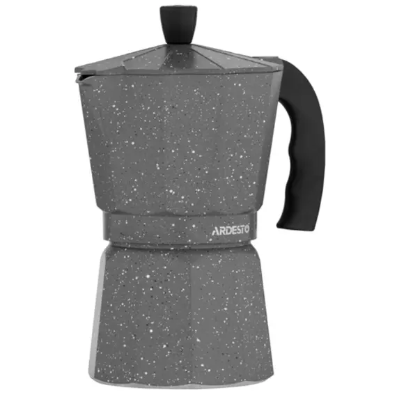 ყავის მადუღარა Ardesto Coffee Maker Gemini Molise, 6 cups, grey, aluminum , 2 image - Primestore.ge