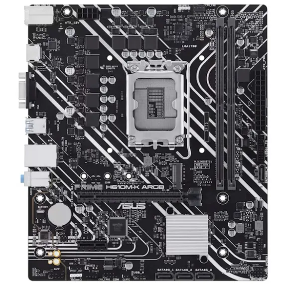 დედა დაფა ASUS PRIME H610M-K ARGB s1700 H610 2xDDR5 M.2 HDMI D-Sub mATX ARGB  - Primestore.ge