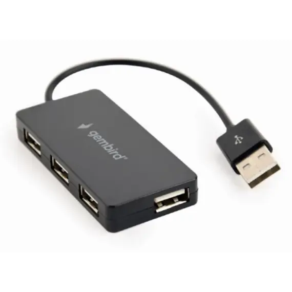 USB ჰაბი Gembird UHB-U2P4-04 4-port USB hub black  - Primestore.ge