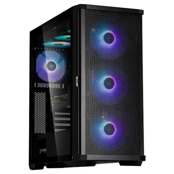 ქეისი Zalman Computer case Z10, without PSU, 2xUSB3.0, 1xUSB Type-C, 3x140mm Black fans, 1x120mm Black fans, TG Side Panel, EATX, Black , 2 image - Primestore.ge
