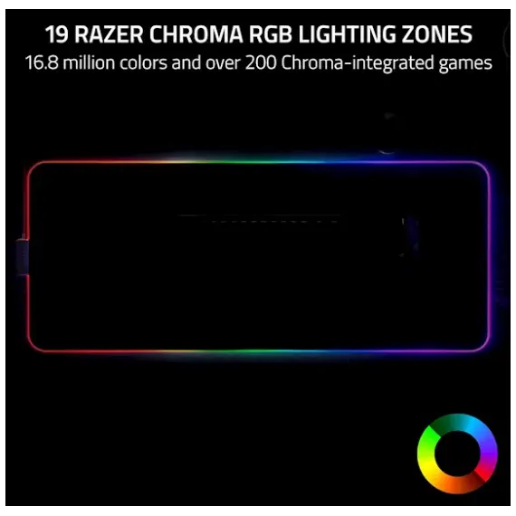 მაუსპადი Razer Mouse Pad Strider Chroma RGB XXL (900x370x4mm), black , 3 image - Primestore.ge