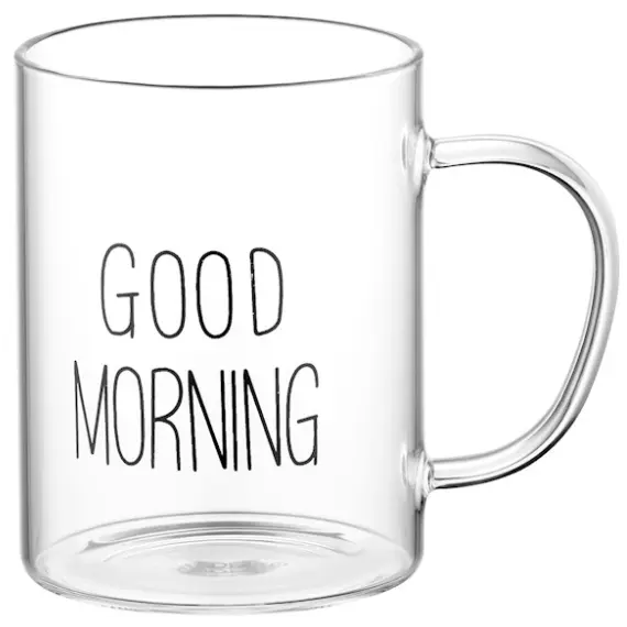 ჭიქების ნაკრები Ardesto Borosilicate glass mug set Good Morning, 420 ml, 2 pcs, with handles , 2 image - Primestore.ge