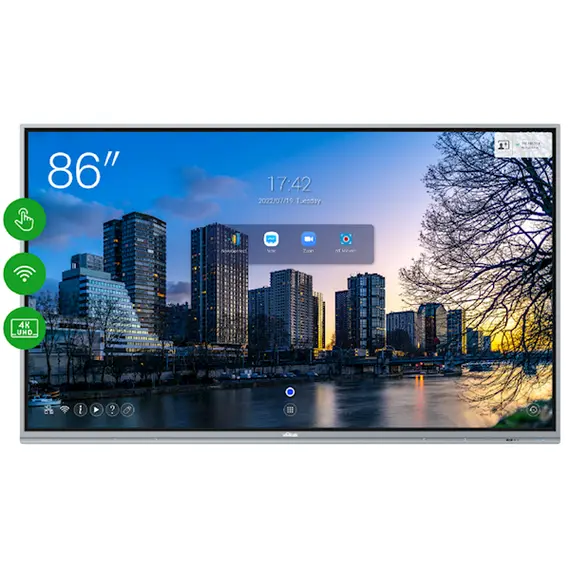 Interactive screen, smart screen Vivitek NovoTouch EK865I Panel Size 86” Native Resolution 4K Ultra-HD (3840 x 2160) Android™ v9.0