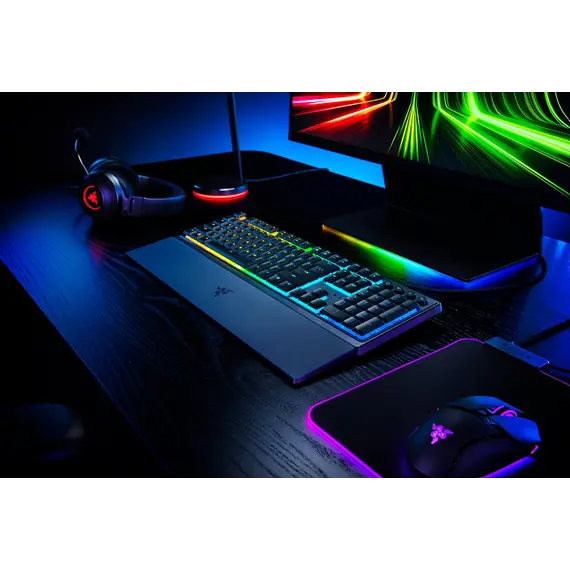 კლავიატურა Razer Keyboard Ornata V3 RGB 104key Mecha-Membrane Switch USB EN, black , 5 image - Primestore.ge