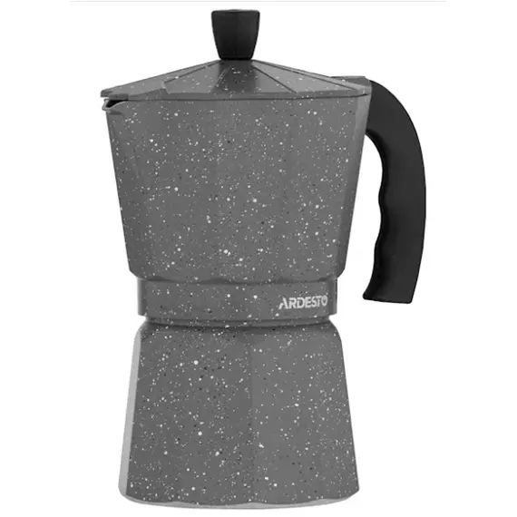 ყავის მადუღარა Ardesto Coffee Maker Gemini Molise, 3 cups, grey, aluminum , 2 image - Primestore.ge
