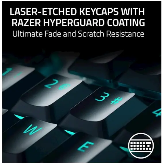 კლავიატურა Razer Keyboard DeathStalker V2 Pro TKL RGB 84key Red Switch USB/WL/BT EN, black , 3 image - Primestore.ge