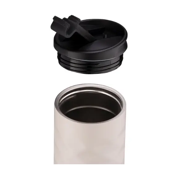თერმოსი Ardesto Travel mug Bright City 400 ml, stainless steel, beige , 3 image - Primestore.ge