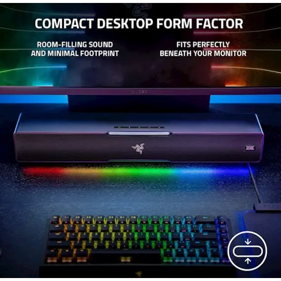 Speaker Razer Leviathan V2 7.1 USB-A/BT RGB, black, 3 image