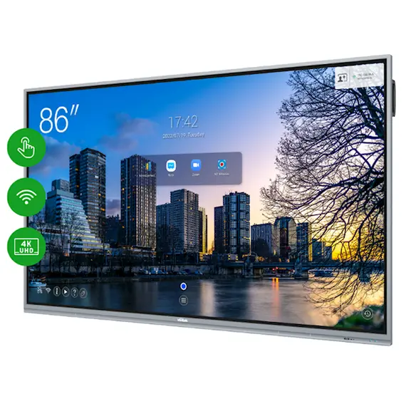 Interactive screen, smart screen Vivitek NovoTouch EK865I Panel Size 86” Native Resolution 4K Ultra-HD (3840 x 2160) Android™ v9.0, 2 image