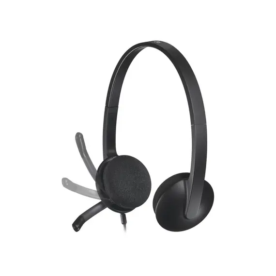 ყურსასმენი LOGITECH Corded USB Headset H340 - EMEA - BLACK (V5L981000475) , 4 image - Primestore.ge