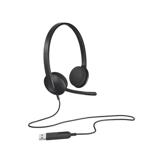 ყურსასმენი LOGITECH Corded USB Headset H340 - EMEA - BLACK (V5L981000475) , 5 image - Primestore.ge