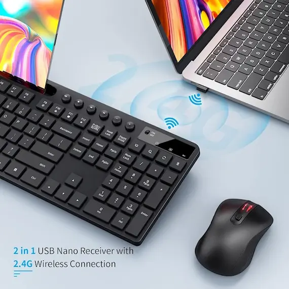Keyboard MARVO KC411W EN BK wireless Combo, 5 image