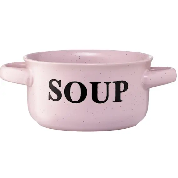 წვნიანის თასი Ardesto Bowl Alcor, 550 ml, pink, ceramics  - Primestore.ge