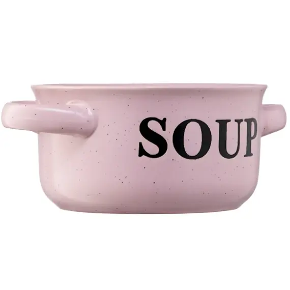 წვნიანის თასი Ardesto Bowl Alcor, 550 ml, pink, ceramics , 3 image - Primestore.ge