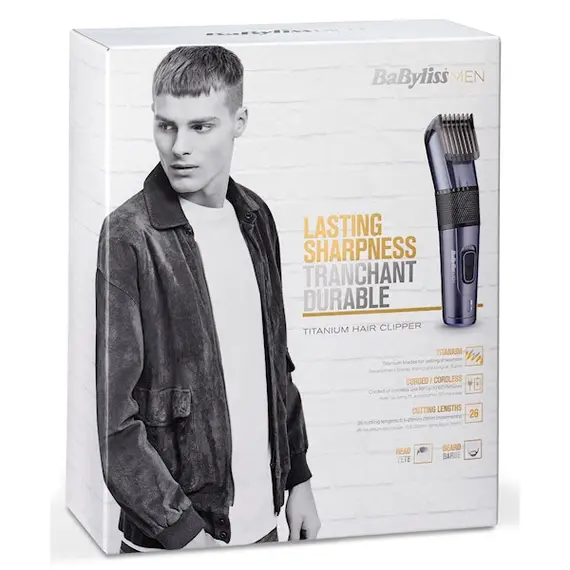 Babyliss E976E Hair Trimmer Black/Grey, 7 image