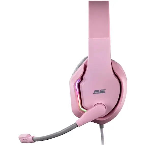 ყურსასმენი 2E HG315 Gaming Headset, Wired, RGB, USB, Pink , 4 image - Primestore.ge
