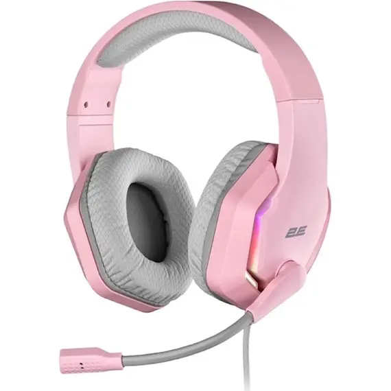 ყურსასმენი 2E HG315 Gaming Headset, Wired, RGB, USB, Pink , 2 image - Primestore.ge