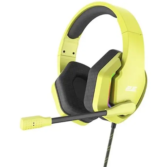ყურსასმენი 2E HG315 Gaming Headset, Wired, RGB, USB, Yellow , 3 image - Primestore.ge