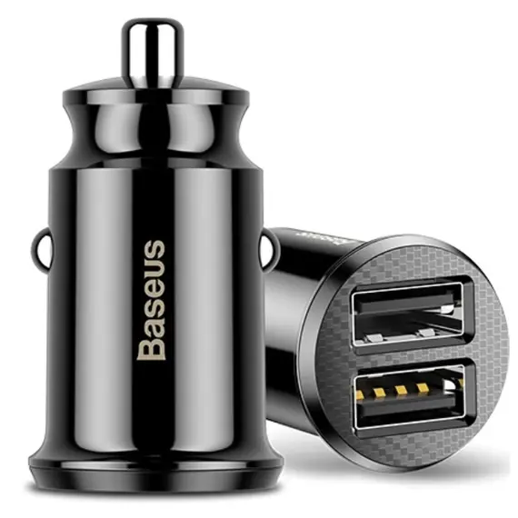 მანქანის დამტენი Baseus Grain Car Charger Dual USB 5V 3.1A CCALL-ML01  - Primestore.ge