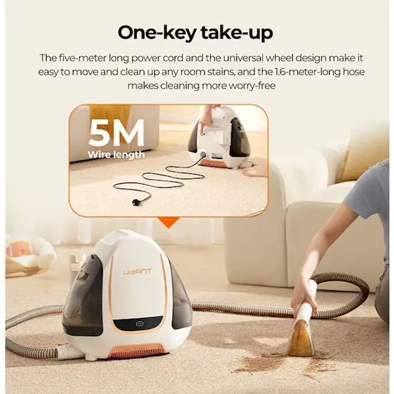 ქიმწმენდის აპარატი Uwant B100-S, 450W, 1.8L, Multiple Spot Cleaner, White , 6 image - Primestore.ge