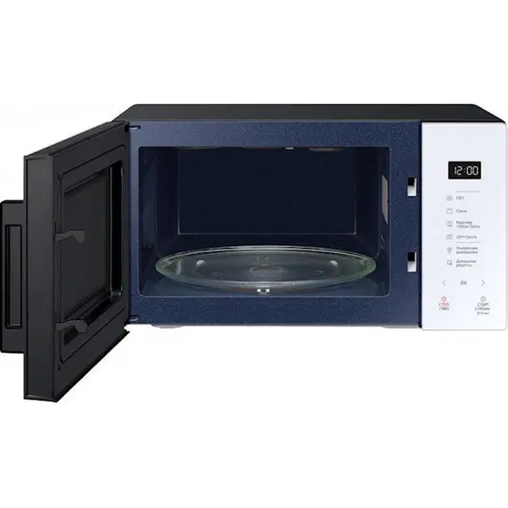 მიკროტალღური ღუმელი Samsung MG23T5018AW/BW, 2300W, 23L, Microwave Oven, White , 2 image - Primestore.ge