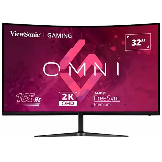 მონიტორი ViewSonic VX3218C-2K, 32", Curved Monitor, QHD, VA, HDMI, DP, Black  - Primestore.ge