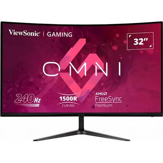 ViewSonic VX3219-PC-MHD 32-inch 1080p HD Curved Gaming Monitor, 240Hz, 1ms, Adaptive Sync, Dual Integrated Speakers, 2x HDMI, DisplayPort