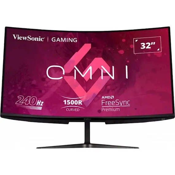 ViewSonic VX3219-PC-MHD 32-inch 1080p HD Curved Gaming Monitor, 240Hz, 1ms, Adaptive Sync, Dual Integrated Speakers, 2x HDMI, DisplayPort, 2 image