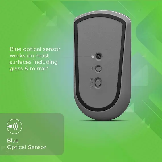 მაუსი Lenovo 600 Bluetooth Silent Mouse, Blue Optical Sensor, Adjustable DPI, 4 Button, Microsoft Swift Pair, Windows, Chrome, GY50X88832, Gray , 3 image - Primestore.ge